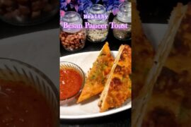Easy Healthy besan paneer toast recipe #shorts #recipe #bread #snacks #sandwich #shortsfeed#tranding