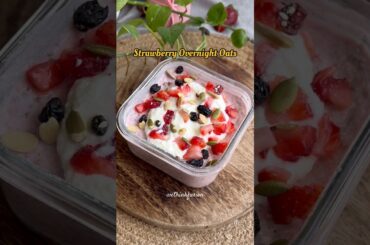 Strawberry Oats recipe | Healthy breakfast ideas | Post workout meal ideas | High protein recipes