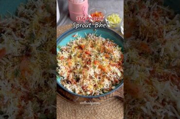 High Protein Sprout Bhel | healthy snacks ideas | Protein packed food | #trendingreels #recipe