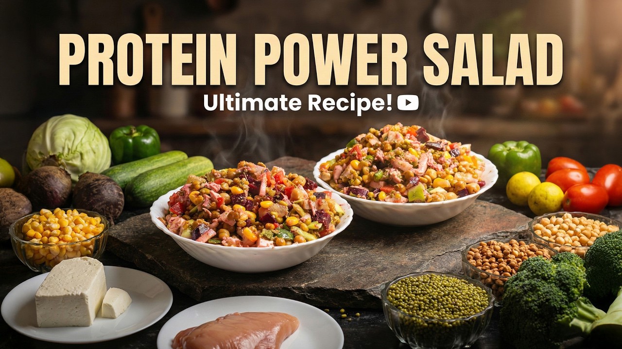 Protein Power Salad Recipe | High Protein Healthy Salad | Weight Loss & Muscle Gain Meal Protein Power Salad Recipe | High Protein Healthy Salad | Weight Loss & Muscle Gain Meal