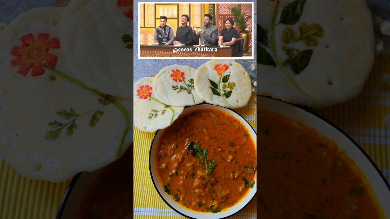 MasterChef Style South Indian Appam & Curry Recipe #shorts #masterchef #viral #celebrity MasterChef Style South Indian Appam & Curry Recipe #shorts #masterchef #viral #celebrity