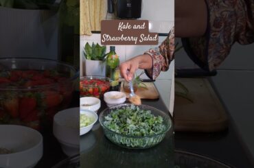 Kale and Strawberry Salad #kale #salad #saladrecipe #weightloss #healthy #shorts