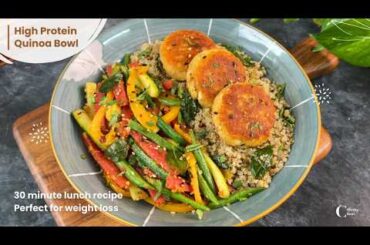 Podi Paneer Patty Quinoa bowl | Healthy Lunch/Dinner | How to cook Quinoa | Weight loss Recipe