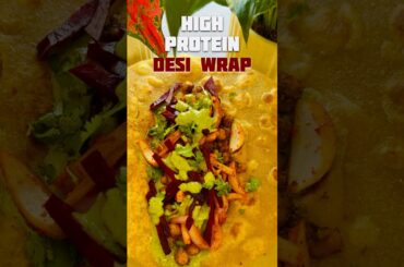 High Protein Veg Wrap | Healthy Indian Lunch Recipe | Easy Weight Loss Indian Meal | Sabji Roti Wrap
