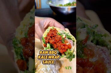 Raw BBQ Kale Wrap Sauce! YUM! #kalewraps #bbqsauce #healthyweightloss #veg2veg #plantbased #detox