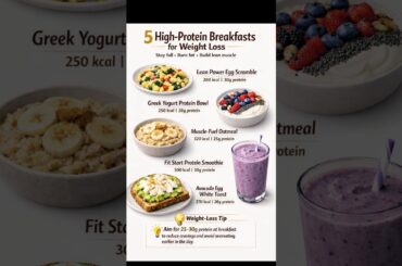 5 high protein breakfasts for weight loss #shorts #weightloss #protein