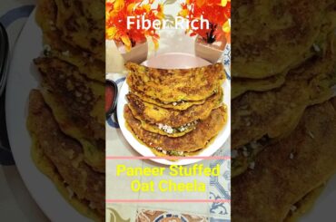 Weight Loss Special Paneer Stuffed Oats Cheela | Fiber Rich Diet Recipe #shorts #viral #recipe