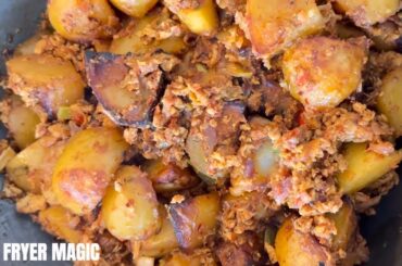 Healthy Air Fryer Potatoes with Egg Sauce | Easy & Budget Family Dinner