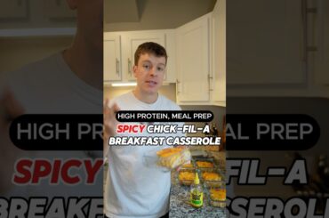 Spicy Chick Fil A Breakfast Casserole High Protein Meal Prep Recipe #shorts