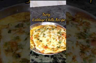 Cabbage Chilla Recipe | Besan Ka Chilla | Healthy Breakfast Recipe #shorts #besanchilla #food #viral