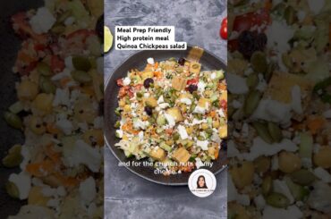Quinoa Chickpeas Salad#quinoa #quinoarecipes #salad #highprotein #weightlossdiet #healthylunch