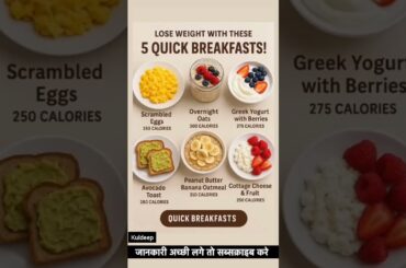 Lose Weight Fast with These 5 Quick & Healthy Breakfast Ideas!#healthyeating #healthylifestyle