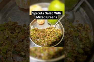 Sprouts Salad With Mixed Greens | Healthy Protein-Rich Salad Recipe | Quick & Fresh