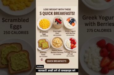 Lose Weight Fast with These 5 Quick & Healthy Breakfast Ideas!#healthyeating #healthylifestyle