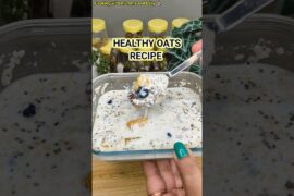 Overnight Oats & Chia seeds #healthybreakfast #highprotein #highfiber #breakfast #shorts