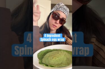 Simple low carb keto spinach egg wrap at home recipe! #lowcarb #keto #healthy #healthyfood