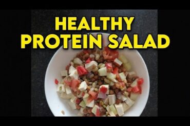 HIGH PROTEIN TOFU SALAD! High Protein Lentil Tofu Salad | 30g Protein No Cook Meal | Healthy Indian