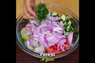 Healthy Fresh Garden Salad Recipe | Easy & Delicious Homemade Salad in 5 Minutes #deliciousfood