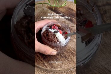 High Protein Chocolate Chia Pudding | Healthy breakfast ideas | High protein meal | Post workout