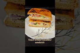 Quick Cucumber Onion Tomato Sandwich