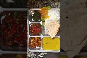Plate-42 | Rice & Dal Thali | Healthy Lunch plate | Veg  #easyrecipes #lunch #recipe #tiffin #fyp