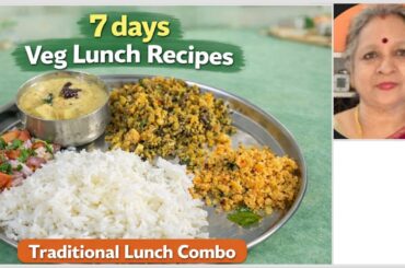 7 Days 7 Veg lunch Ideas I Simple,Healthy & Homely Cooking I Paruppuusili & Morkuzhambu