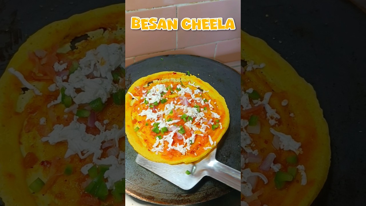 Healthy Besan Cheela Recipe | Easy Gram Flour Chilla for Breakfast |#shorts #trendingshorts #cooking Healthy Besan Cheela Recipe | Easy Gram Flour Chilla for Breakfast |#shorts #trendingshorts #cooking