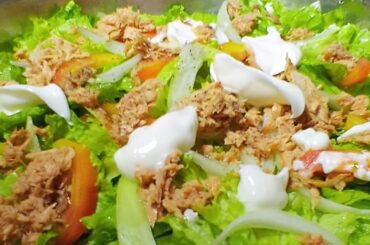 SALAD HEALTHY DINNER TUNA LETTUCE RECIPE