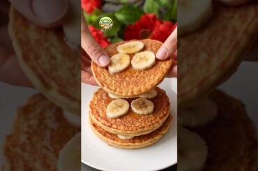 Healthy Banana Oat Pancakes | Flourless 3-Ingredient Easy Breakfast Recipe#healthybreakfast #recipe