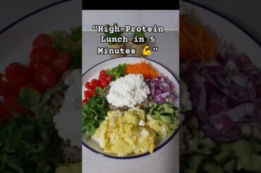 Quick & Easy High-Protein Quinoa Cottage Cheese Egg Bowl (40g Protein) | Healthy Lunch Recipe