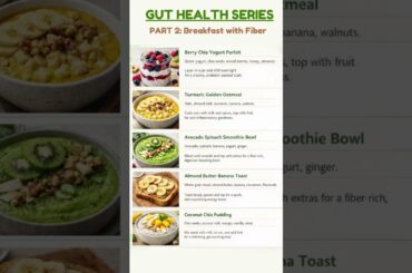 Gut Health Breakfast Recipes | High Fiber, Probiotic & Anti-Inflammatory Meals (Part 2)