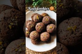 Healthy Ragi Cookies Recipe | Crispy Eggless Millet Cookies | No Maida Healthy Snack | #shorts