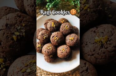 Healthy Ragi Cookies Recipe | Crispy Eggless Millet Cookies | No Maida Healthy Snack | #shorts