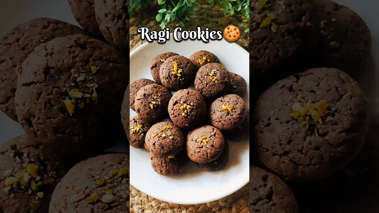 Healthy Ragi Cookies Recipe | Crispy Eggless Millet Cookies | No Maida Healthy Snack | #shorts Healthy Ragi Cookies Recipe | Crispy Eggless Millet Cookies | No Maida Healthy Snack | #shorts