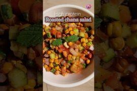 Roasted chana salad | high protein #shortsfeed #highprotein #chanasalad #weightloss #salad #healthy