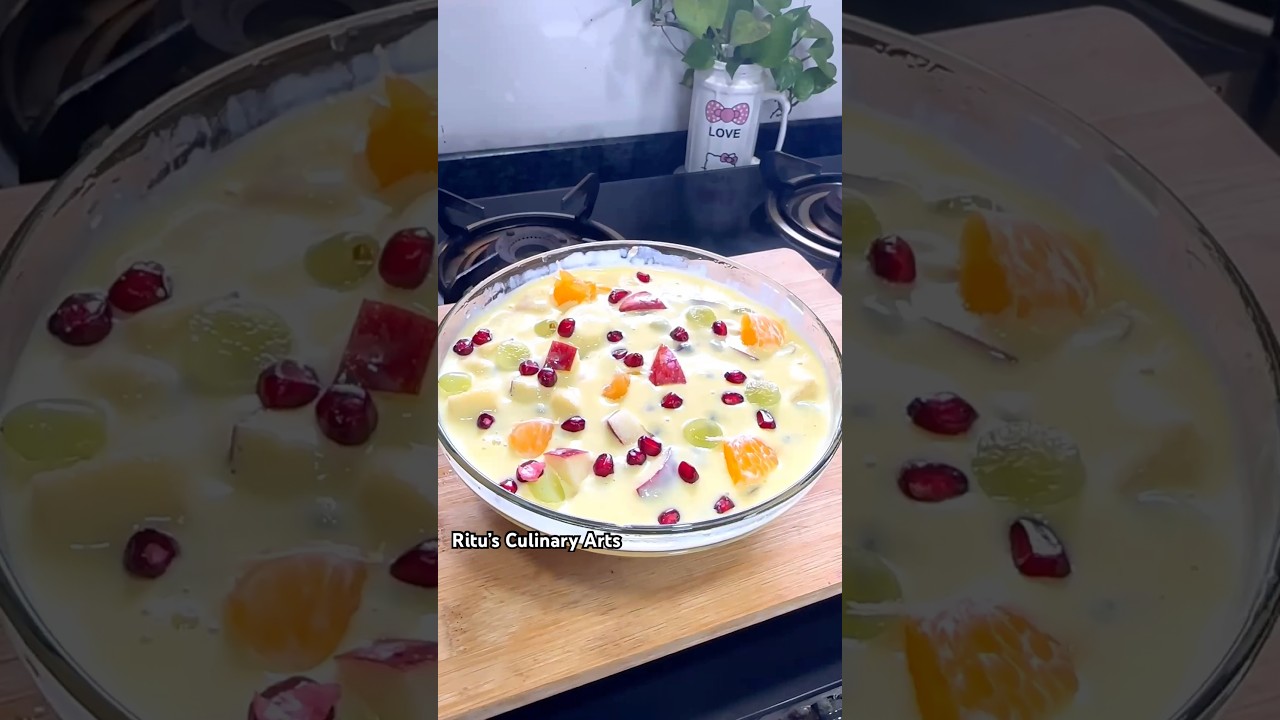 Easy Fruit Custard #ritusculinaryarts #viralvideo Easy Fruit Custard #ritusculinaryarts #viralvideo