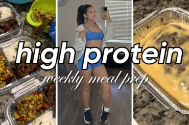 MEAL PREP WITH ME | *high protein* recipes, busy mom meal prep, healthy dessert,& more!