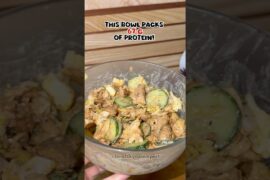 High protein salad bowl | chicken salad recipe | healthy salad #shorts #salad