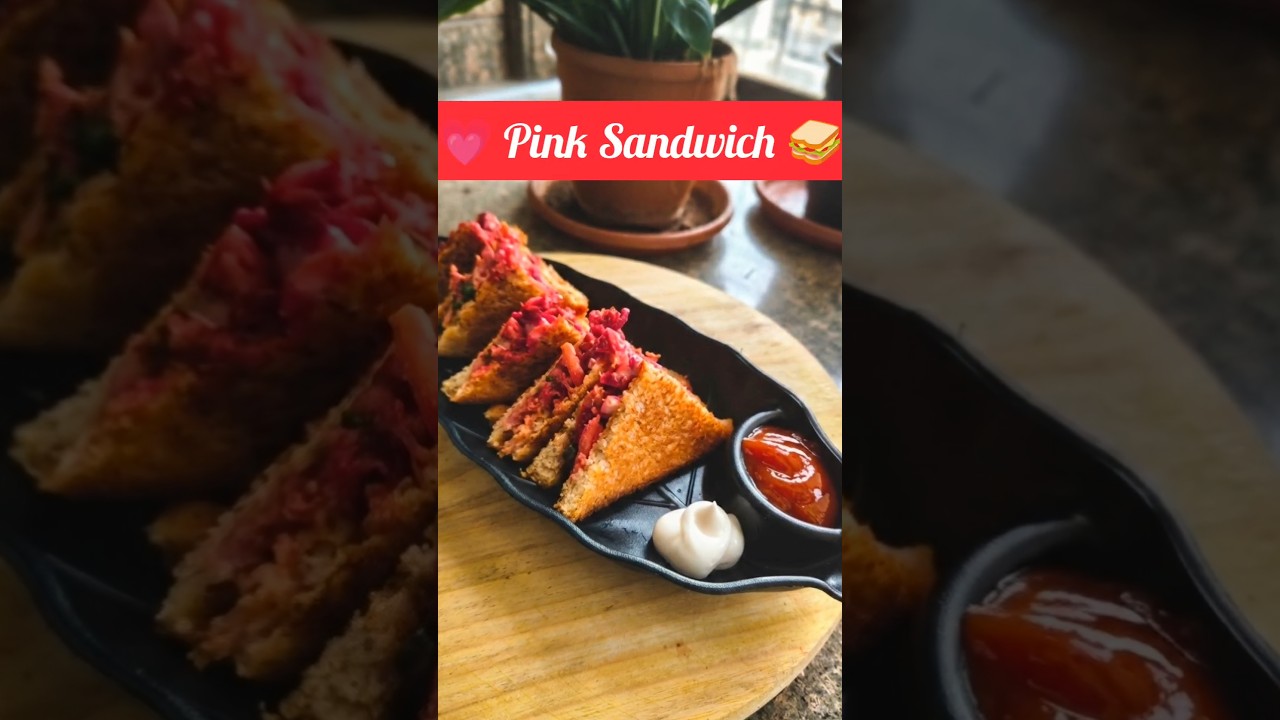 Healthy Pink Sandwich | Easy Veg Sandwich in 10 Minutes #pinksandwich #healthysandwich #easyrecipe Healthy Pink Sandwich | Easy Veg Sandwich in 10 Minutes #pinksandwich #healthysandwich #easyrecipe