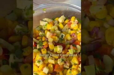 Butter Sweet Corn Salad Recipe | Easy & Healthy Sweet Corn Chaat | 5 Min Snack Recipe #shorts