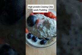 2-Minute High protein Overnight Chia Pudding #youtubeshorts  #Shorts #WeightLoss #healthy #chiaseeds