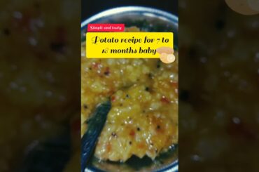 potato recipe for 7 to 18 months baby's & toddlers/healthy lunch ideas for baby's/#shortvideo#baby