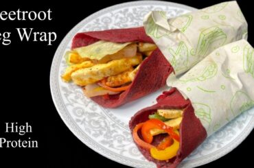 5 Minute Pink Beetroot Wrap | No Maida Healthy Weight Loss Recipe