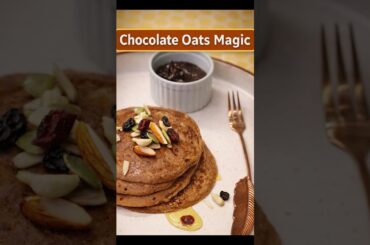 Oats Chocolate Pancakes | Kid-Friendly Healthy Breakfast #shorts #pancake #recipe