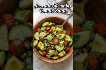 Easy Healthy & Nutritious Avocado Salad #shorts #weightloss #avocadosalad #easyrecipe #protein #asmr