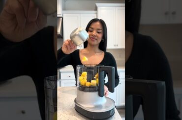 Healthy 2-ingredient Mango Sorbet #toddlermom #healthyrecipes #healthysnacks