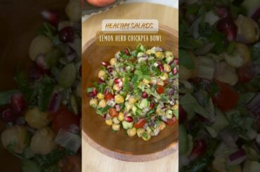 Lemon Herb Chickpea Salad Bowl | High Protein Vegetarian Recipe