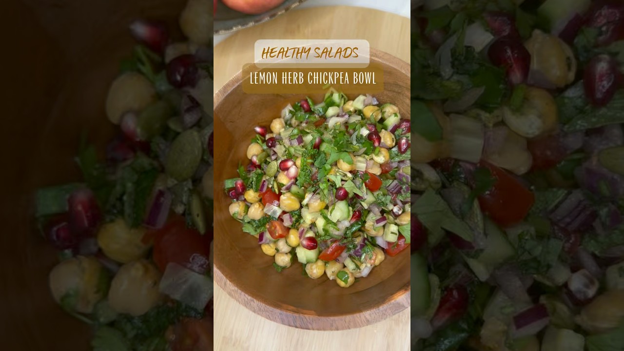 Lemon Herb Chickpea Salad Bowl | High Protein Vegetarian Recipe Lemon Herb Chickpea Salad Bowl | High Protein Vegetarian Recipe