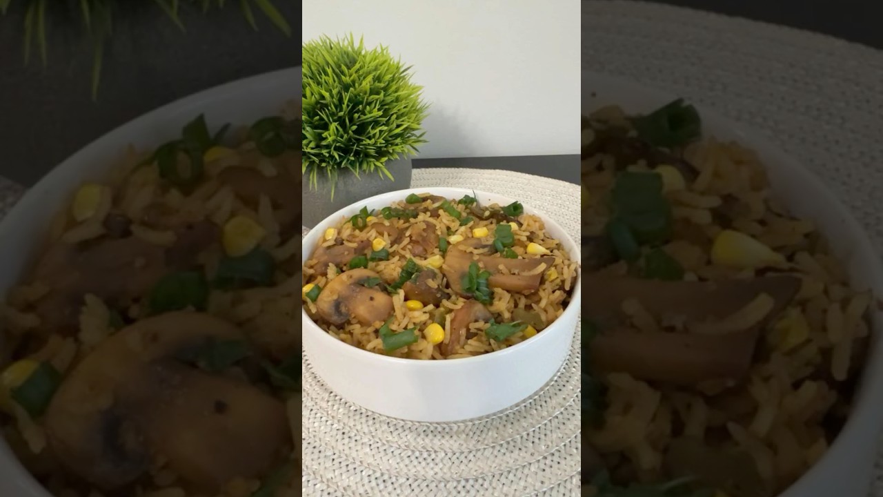 Mushroom Fried Rice | No Sauces | Simple & Healthy Recipes #lunch #easyrecipes #healthyfood #shorts Mushroom Fried Rice | No Sauces | Simple & Healthy Recipes #lunch #easyrecipes #healthyfood #shorts