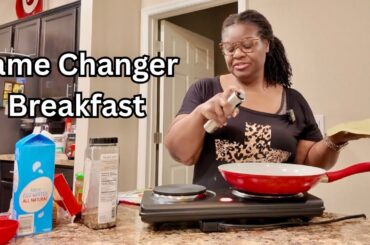 Amazon Kitchen Find! How I Make My High Protein, High Fiber Breakfast Pizza #nutrition #weightloss